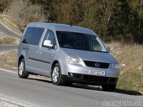 VOLKSWAGEN Поколение
 Caddy Maxi Life 1.9 TDI (105 Hp) 6 DSG Технические характеристики
