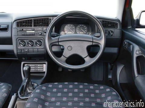 VOLKSWAGEN Покоління
 Golf III Cabrio(1E) 2.0 i (115 Hp) Технічні характеристики
