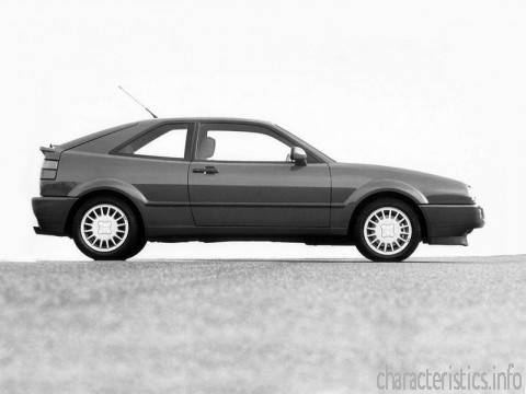 VOLKSWAGEN Покоління
 Corrado (53I) 2.9 VR6 (190 Hp) Технічні характеристики
